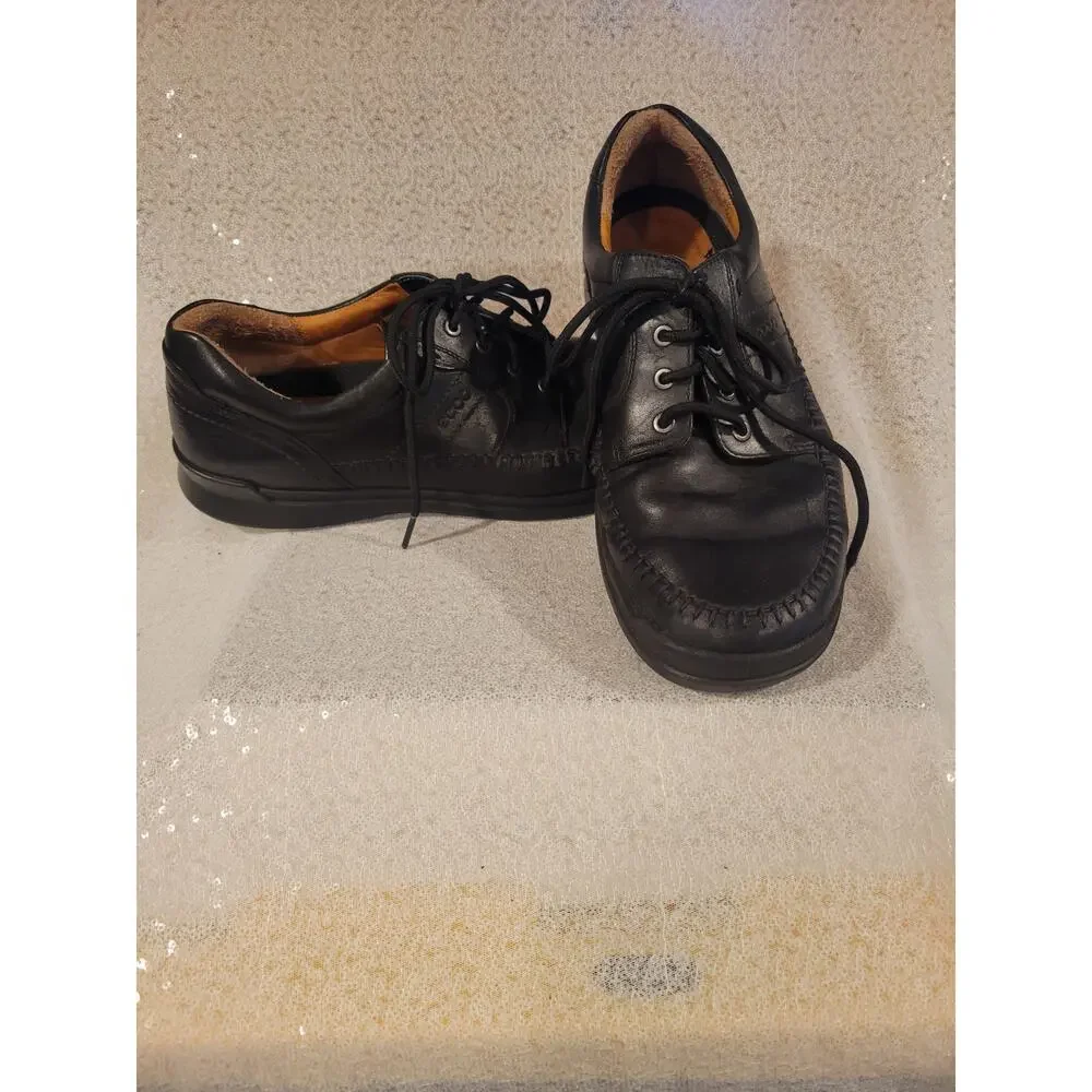 Ecco Men's‎ Howell Comfort Shoes Black Oxford Lace Up Leather Size  EUR 46 US 12